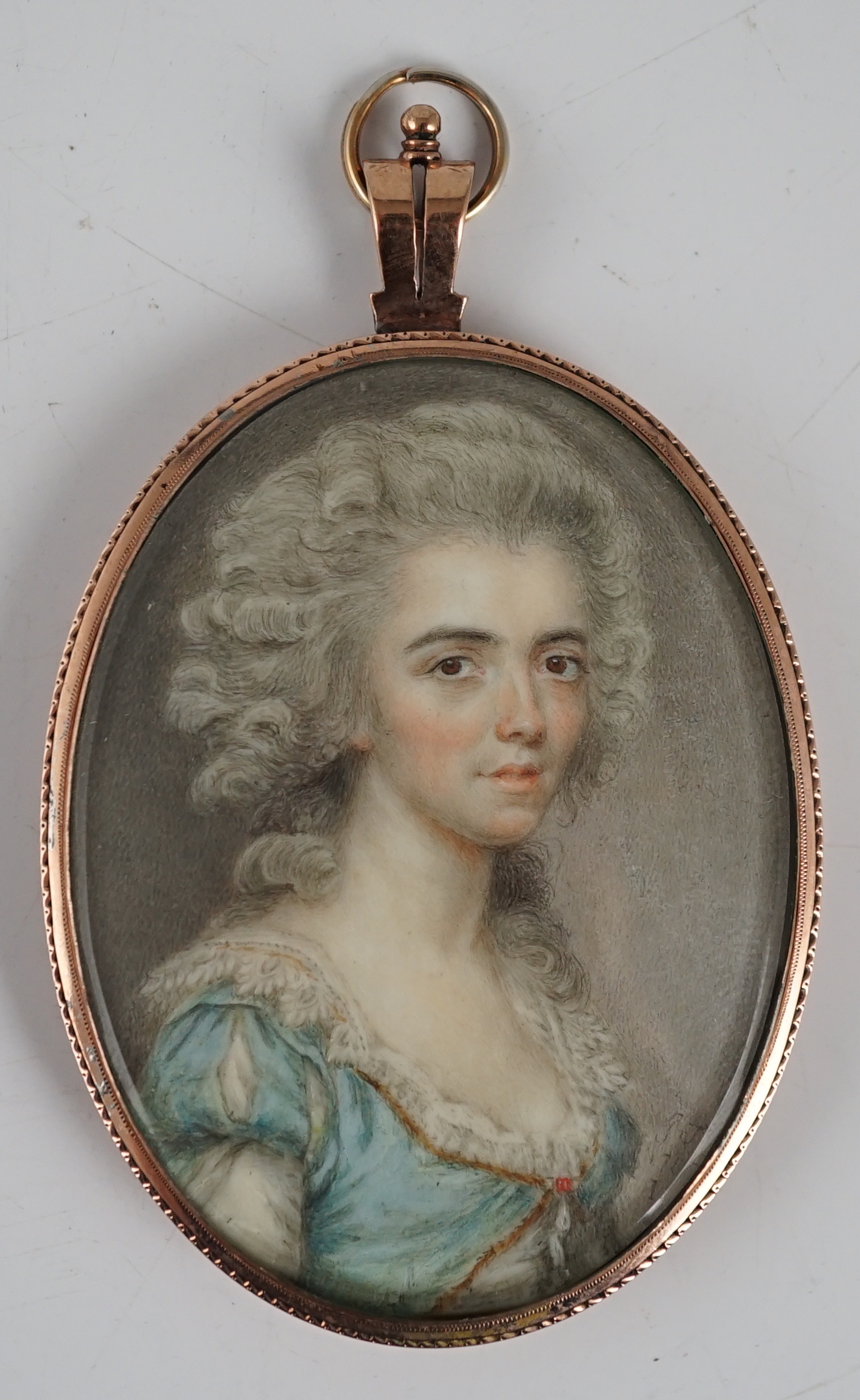 John Smart (British, 1742-1811), Portrait miniature of a lady, oil on ivory, 5.6 x 4.1cm. CITES Submission reference 7L721KC3